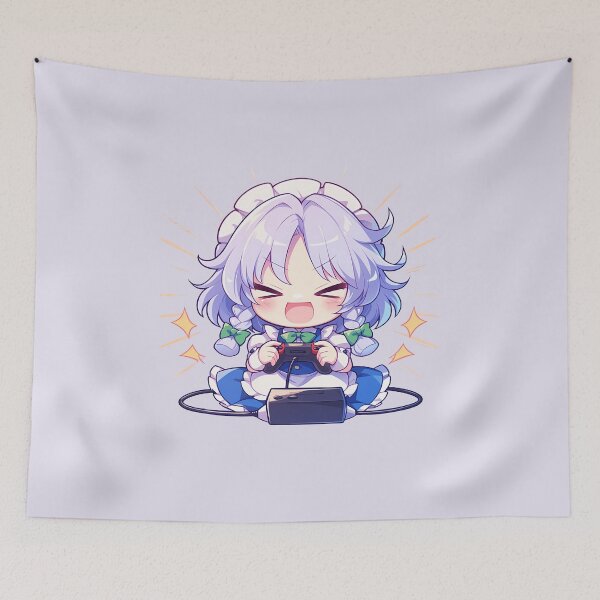 Item preview, Sakuya Izayoi Touhou Arikado Genya Castlevania Anime Chibi Gamer Cute designed and sold by earlobejerk.