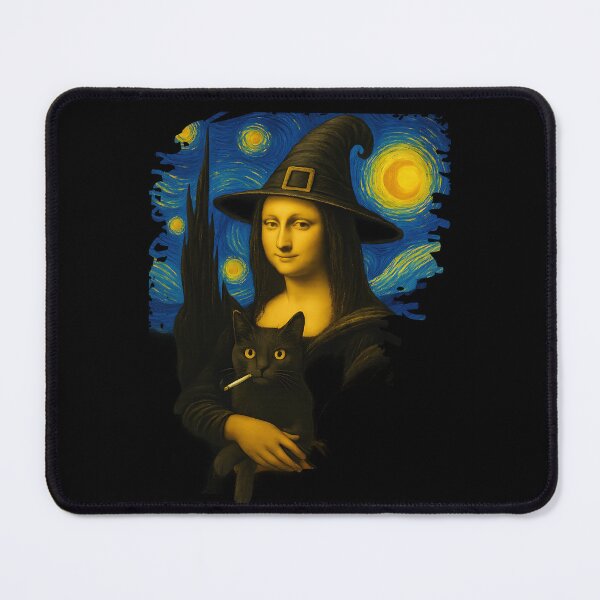 Item preview, Van Gogh Smoking Black Cat Meme designed and sold by VibeHiveThreads.
