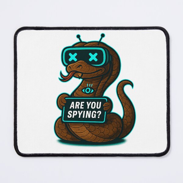 Item preview, Funny Cyber Snake - Are You Spying? designed and sold by Derpy Lab .