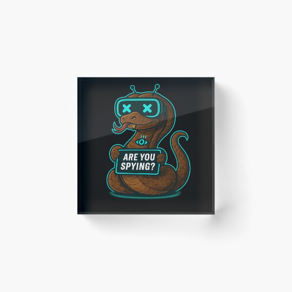 Item preview, Funny Cyber Snake - Are You Spying? designed and sold by Derpy Lab .