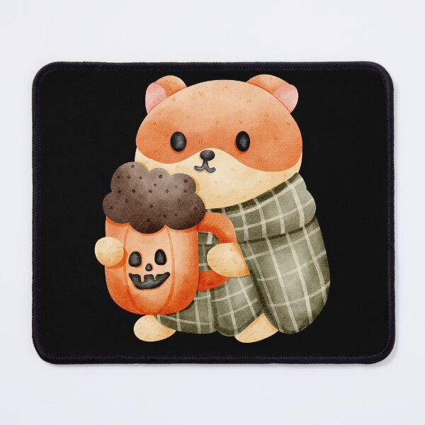 Item preview, Cute Cartoon Hamster with Pumpkin Drink | Autumn Halloween Design designed and sold by Pe.peach.