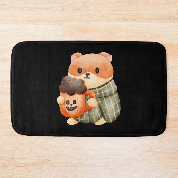 Item preview, Cute Cartoon Hamster with Pumpkin Drink | Autumn Halloween Design designed and sold by Pe.peach.