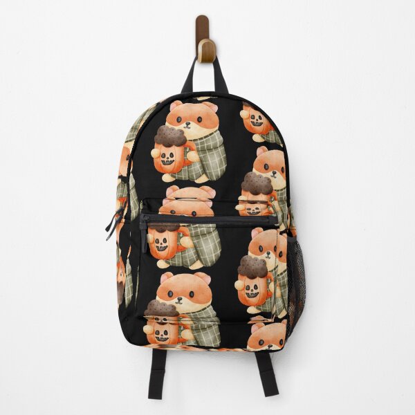 Artikelvorschau, Niedlicher Cartoon-Hamster mit Kürbisgetränk | Herbst-Halloween-Design entworfen und verkauft von Pe.peach.