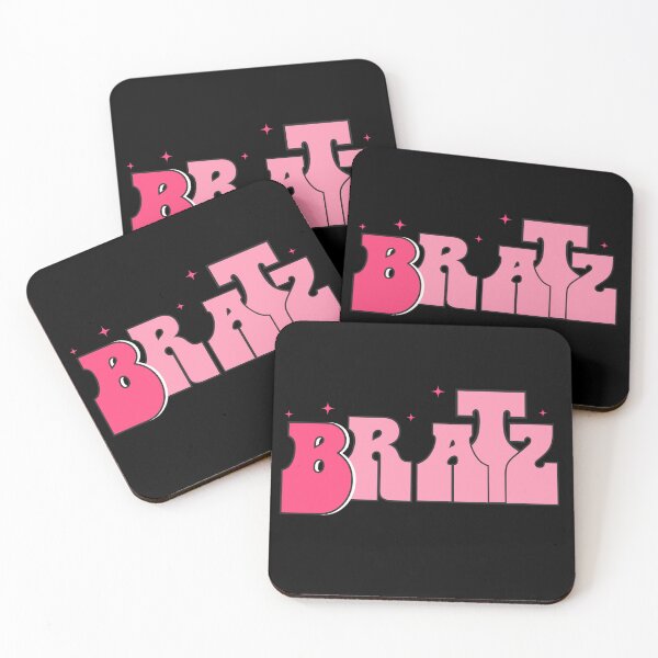 Item preview, BRATS Pink Text with Stars Design | Playful Attitude Typography | Bold Sassy Word Art designed and sold by TialCorner.