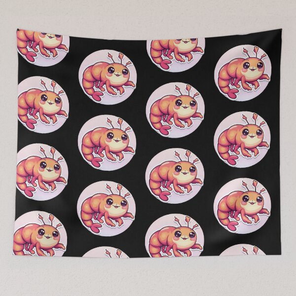 Item preview, Cute Cartoon Shrimp designed and sold by bvdesignart.