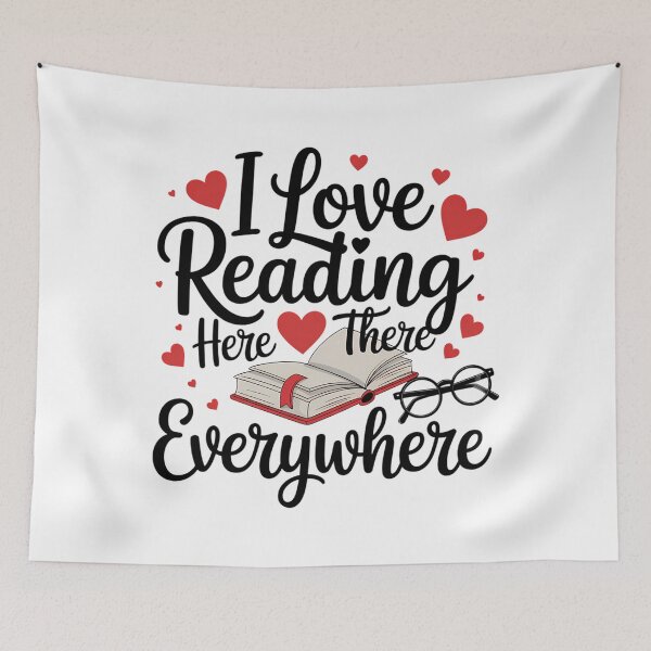Item preview, I Love Reading Here There Everywhere Book Loves designed and sold by brynatshop.