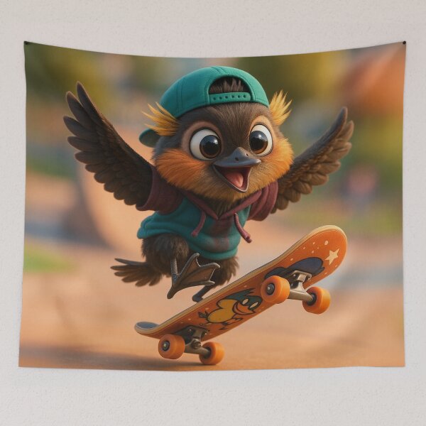 Item preview, Skater Eared Grebe designed and sold by Sillytoe.