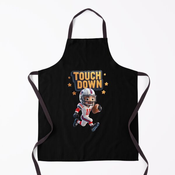 Artikelvorschau, Cartoon American Football-Spieler erzielt Touchdown entworfen und verkauft von Art & Heart.