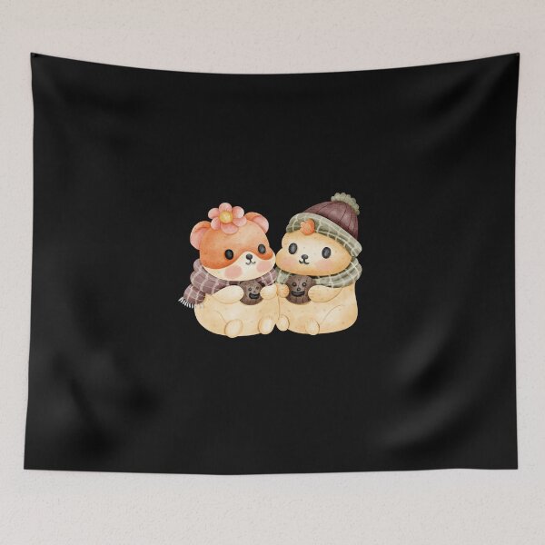 Item preview, Cartoon of a hamster couple designed and sold by Pe.peach.