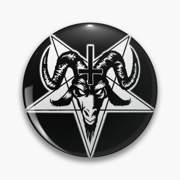 Item preview, Inverted Pentagram Goat Upside Down Christian Cross Black & White Outline  designed and sold by 2CRE8IVE4925.