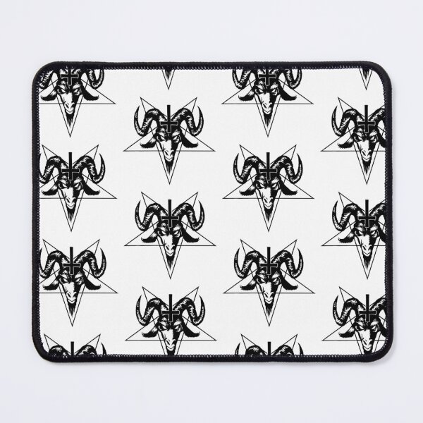 Item preview, Inverted Pentagram Goat Upside Down Christian Cross Black & White Outline designed and sold by 2CRE8IVE4925.