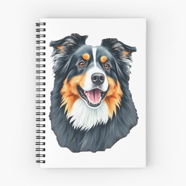 Item preview, Vibrant Australian Shepherd Portrait designed and sold by EllDAV777.