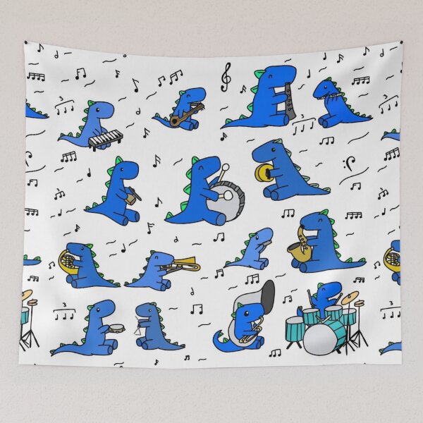 Item preview, Dinos Playing Music designed and sold by Lydia Conder.