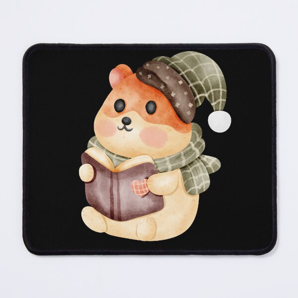Item preview, Cute Cozy Reading Hamster in Holiday Attire designed and sold by Pe.peach.