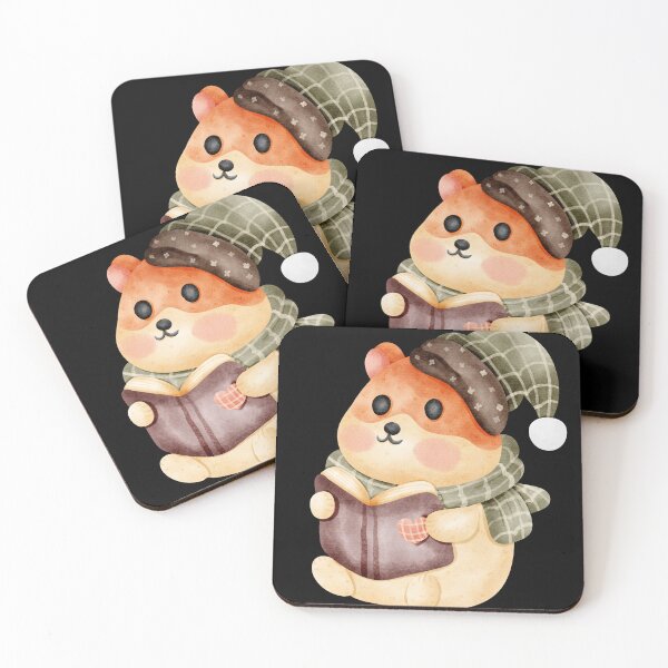 Item preview, Cute Cozy Reading Hamster in Holiday Attire designed and sold by Pe.peach.