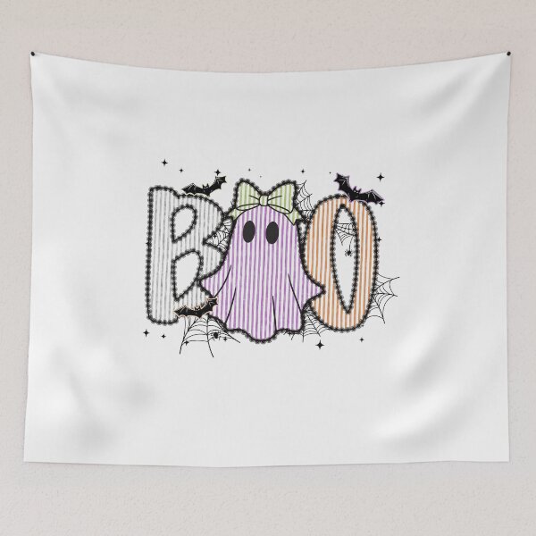 Item preview, Preppy Ghost Boo Seersucker Coquette Bow designed and sold by Nilsolander.