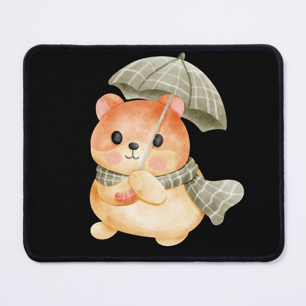 Item preview, Cute hamster with Umbrella and Scarf Design designed and sold by Pe.peach.
