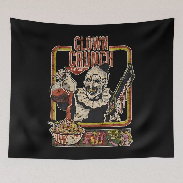 Item preview, Clown Crunch Horror - Terrifier Inspired Creepy Cereal Art the Clown, Scary Movie, Horror designed and sold by cloudline-scb.