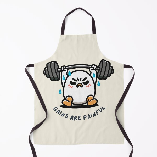 Item preview, Gains Are Painful Funny Workout Chick Lifting Weights T-Shirt designed and sold by GALUMARKET.