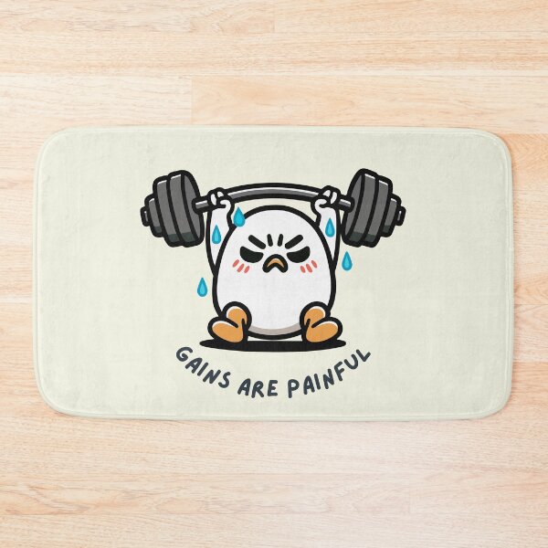 Item preview, Gains Are Painful Funny Workout Chick Lifting Weights T-Shirt designed and sold by GALUMARKET.