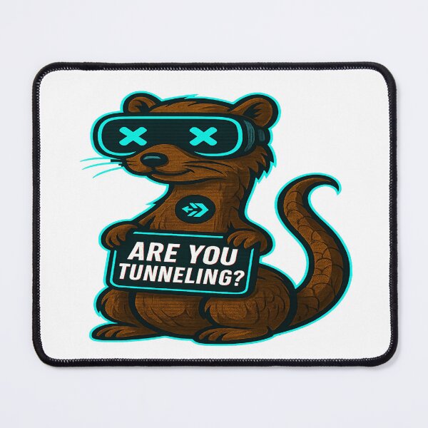 Item preview, Funny Cyber Ferret - Are You Tunneling? designed and sold by Derpy Lab .