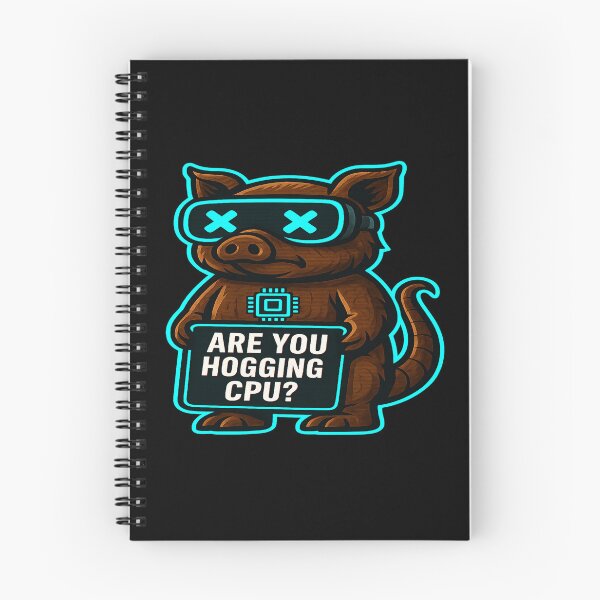 Item preview, Funny Cyber Hog - Are You Hogging CPU? designed and sold by Derpy Lab .