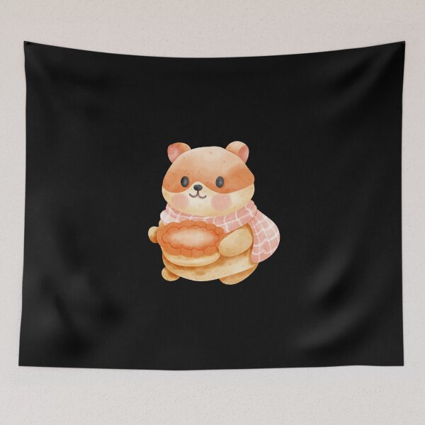 Item preview, Cute hamster with Pie and Scarf Design designed and sold by Pe.peach.