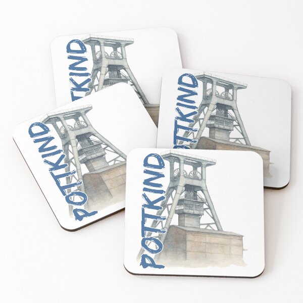 Item preview, Pottkind – Ruhrpott mine & winding tower watercolor design – Ruhr area homeland love designed and sold by Jawoahl.
