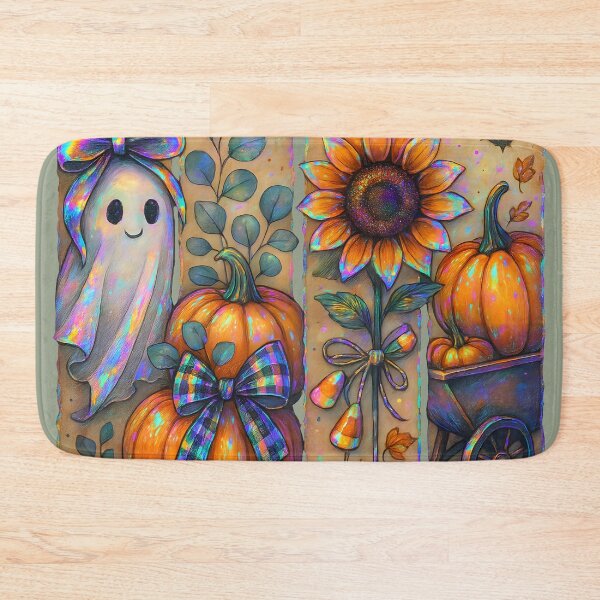 Item preview, Ghost + Pumpkins and Sunflowers  designed and sold by MvuuStudio.