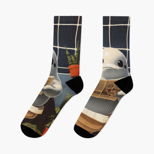Item preview, Dolphin Reads Late-Night News Surrounded Greenery designed and sold by Williamhallano.