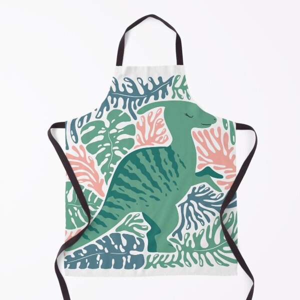 Item preview, Cute green dinosaur and abstract plants designed and sold by DarianaArt.