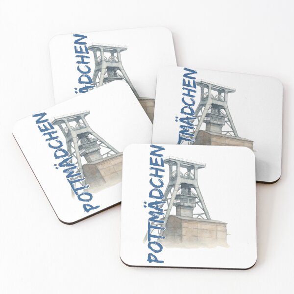 Item preview, Pottmädchen – Ruhrpott mine & winding tower watercolor – Ruhr area homeland love designed and sold by Jawoahl.