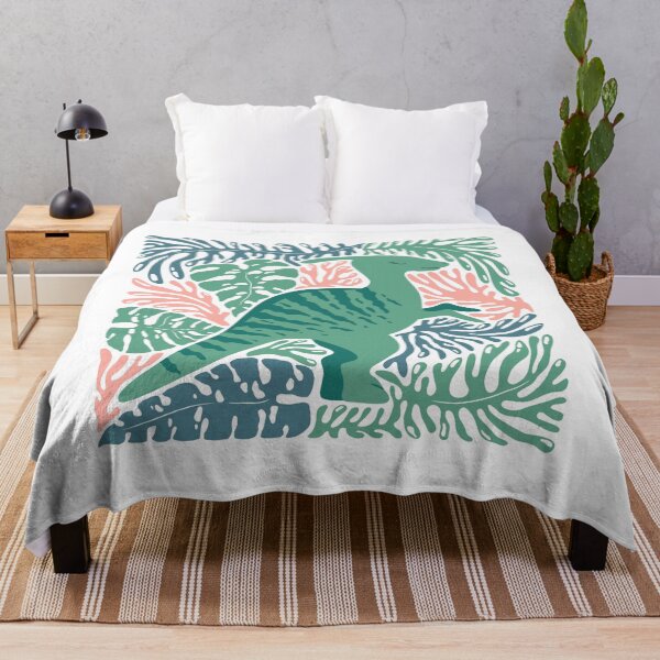 Item preview, Cute green dinosaur and abstract plants designed and sold by DarianaArt.