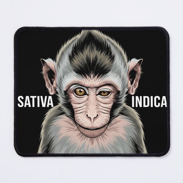 Item preview, Sativa Indica Monkey Meme - Funny Cannabis Macaque Art designed and sold by AV.