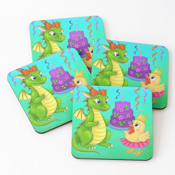 Item preview, Birthday Besties Dragon and Chicken birthday greetings  designed and sold by RoweRandoms.