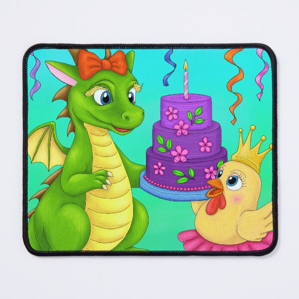 Item preview, Birthday Besties Dragon and Chicken birthday greetings  designed and sold by RoweRandoms.