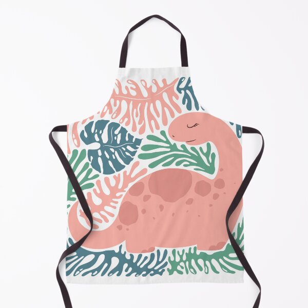 Item preview, Cute pink dinosaur and abstract plants designed and sold by DarianaArt.