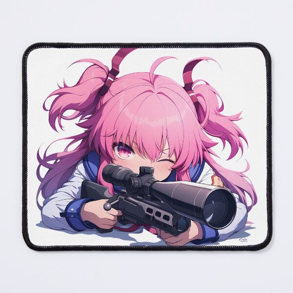 Item preview, Anime Yui Angel Beats Chibi Sniper Playful Action designed and sold by Williamhallano.