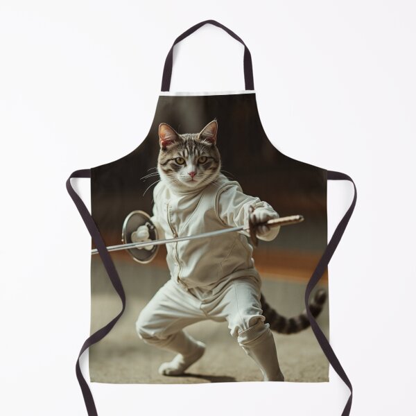 Item preview, En Garde! The Dueling Cat – Feline Fencing Champion designed and sold by infiniterealmsX.