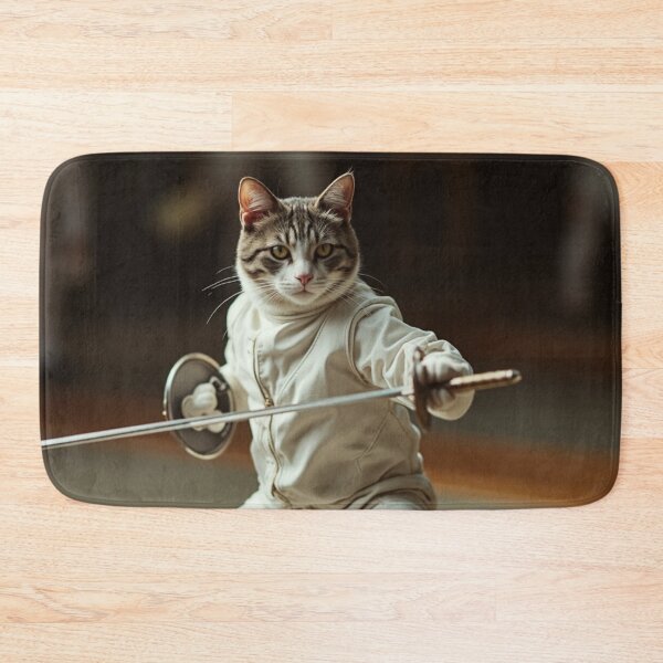 Item preview, En Garde! The Dueling Cat – Feline Fencing Champion designed and sold by infiniterealmsX.