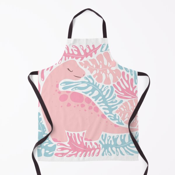 Item preview, Cute pink dinosaur and abstract plants designed and sold by DarianaArt.
