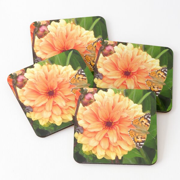 Item preview, Orange Dahlia & Painted Lady Butterfly designed and sold by wiggyofipswich.