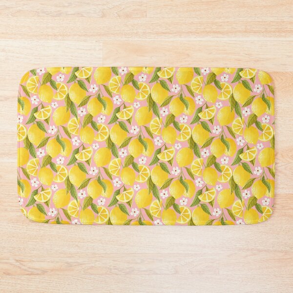 Item preview, Pink and Yellow Santorini Lemons and Florals designed and sold by JasmineAllan.