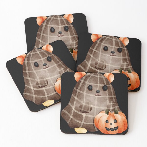 Item preview, Cute Cartoon Hamster Ghost with Pumpkin | Halloween Illustration designed and sold by Pe.peach.