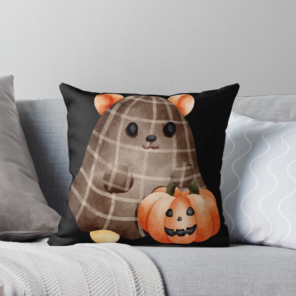Item preview, Cute Cartoon Hamster Ghost with Pumpkin | Halloween Illustration designed and sold by Pe.peach.