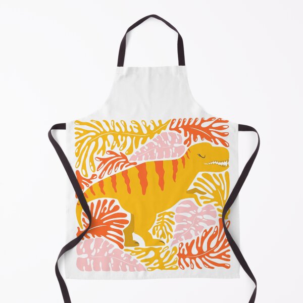 Item preview, Cute yellow dinosaur t-rex and abstract plants designed and sold by DarianaArt.