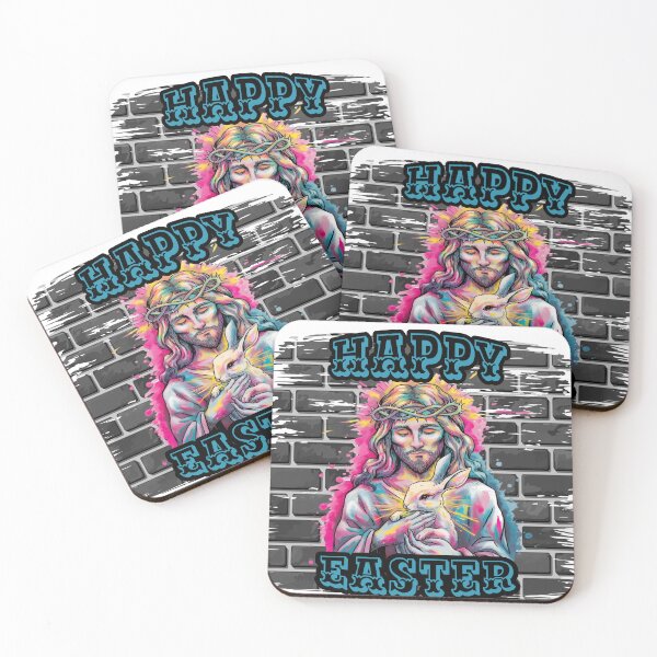 Item preview, Easter Jesus With Rabbit designed and sold by Kitty Quinn Of Wonder Design's.