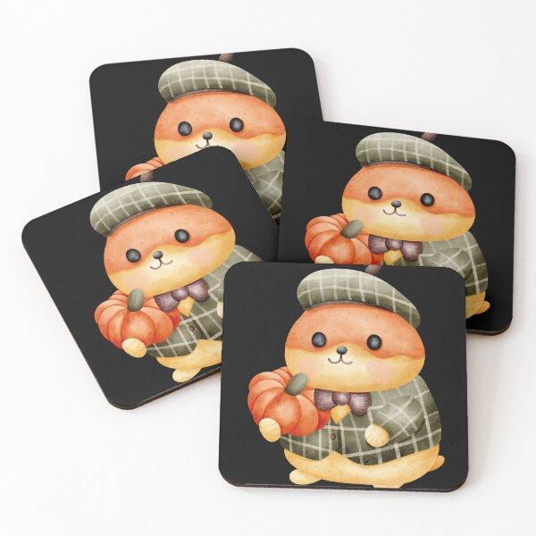 Item preview, Cute Cartoon Hamster with Pumpkin | Halloween Autumn Illustration designed and sold by Pe.peach.