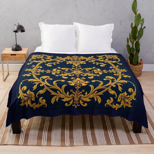 Item preview, Blue and Gold Art Nouveau Wallpaper designed and sold by momgraves.