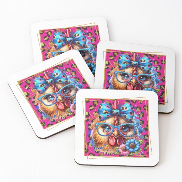 Item preview, Sassy Chicken Blue Glasses designed and sold by Kitty Quinn Of Wonder Design's.
